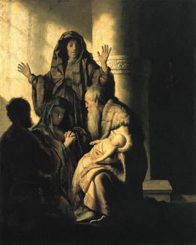 Simon im Tempel II – Rembrandt van Rijn Rembrandt van Rijn 70x85