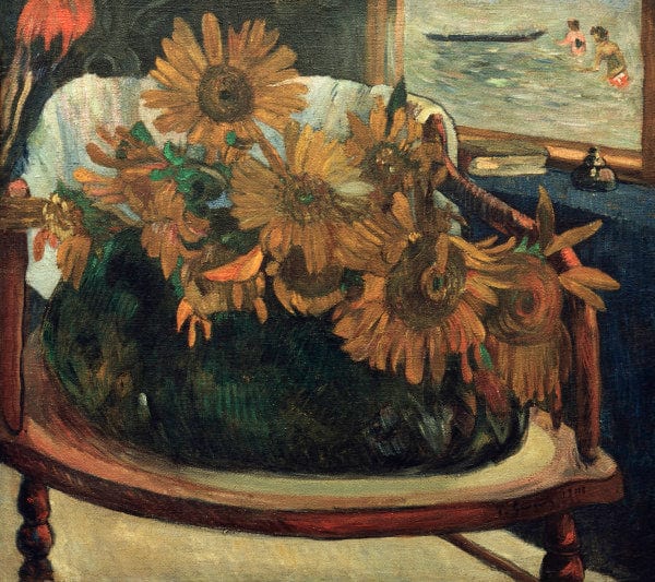 Sonnenblumen in einem Sessel – Paul Gauguin Paul Gauguin 70x70