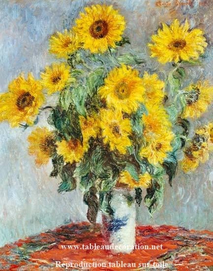 Blumenstrauß mit Sonnenblumen – Claude Monet Gemälde Claude Monet 70x85