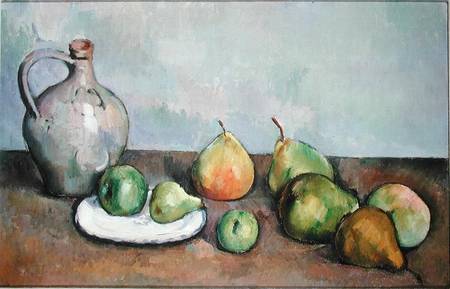 Stillleben mit Krug und Früchten – Paul Cézanne Paul Cézanne 105x70