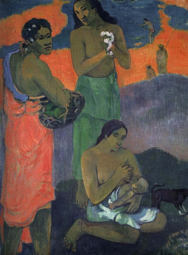 Frauen am Meer (Die Mutterschaft) – Paul Gauguin Paul Gauguin 70x105