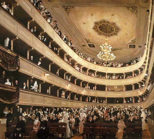 Das Auditorium des Theaters im alten Schloss – Gustav Klimt Gustav Klimt 70x70