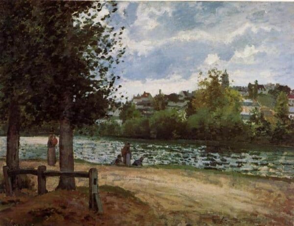 Die Ufer der Oise in Pontoise – Camille Pissarro Camille Pissarro 85x75