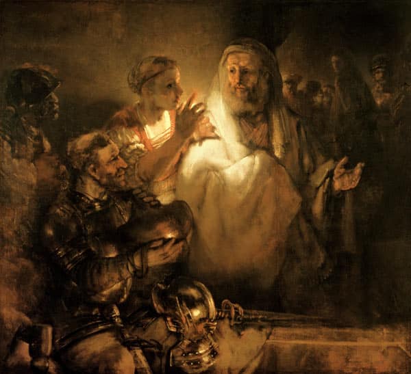 Die Verleugnung des heiligen Petrus – Rembrandt van Rijn Rembrandt van Rijn 70x70