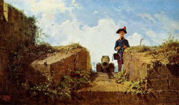 Die Strickvorposten, 1860 – Carl Spitzweg Carl Spitzweg 120x70