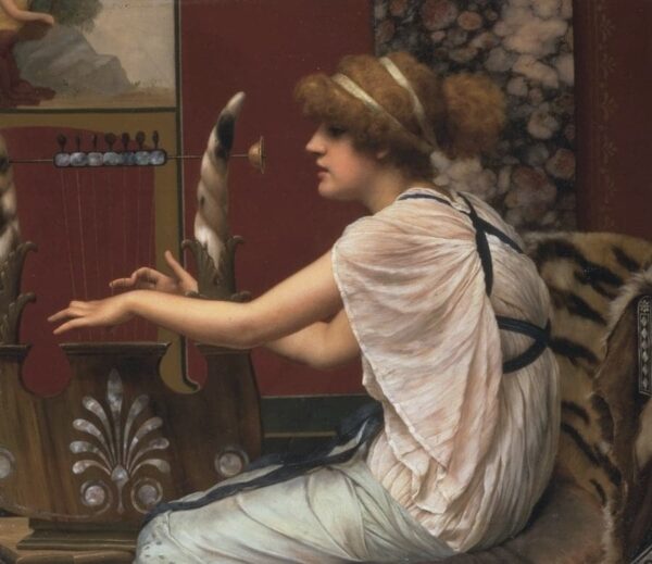 Die Muse Erato mit ihrer Leier – John William Godward John William Godward 85x75