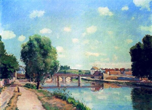 Die Eisenbahnbrücke – Camille Pissarro Camille Pissarro 105x70