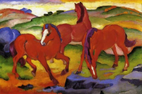 Rote Pferde – Franz Marc Franz Marc 105x70