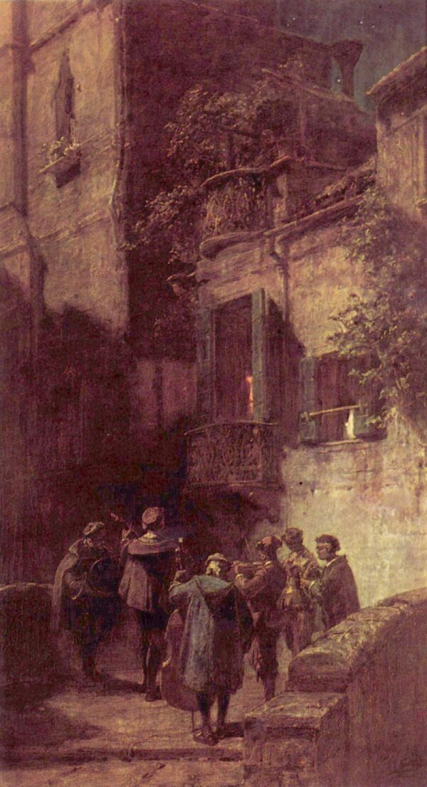 Die Serenade – Carl Spitzweg Carl Spitzweg 70x120