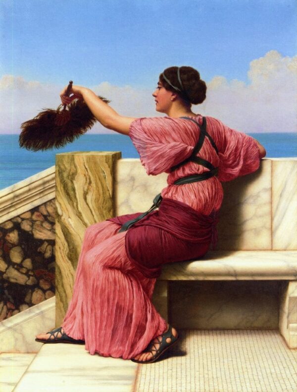 Der Titel lautet: «Das Signal – John William Godward» John William Godward 70x85