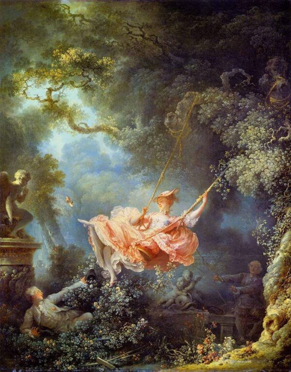 Die glücklichen Zufälle der Schaukel – Jean-Honoré Fragonard Jean-Honoré Fragonard 70x85