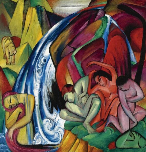 Der Wasserfall – Franz Marc Franz Marc 70x70