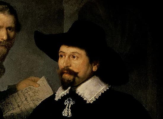 Die Anatomiestunde des Dr. Nicolaes Tulp (Detail von 7543) – Rembrandt van Rijn Rembrandt van Rijn 105x70