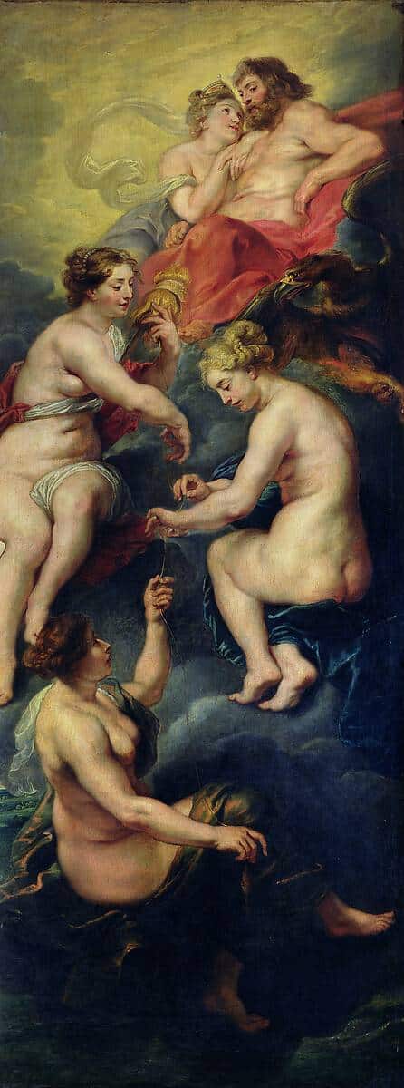 Der Medici-Zyklus: Die drei Schicksale, die die Zukunft von Marie de Médicis vorhersagen – Peter Paul Rubens Peter Paul Rubens 70x160