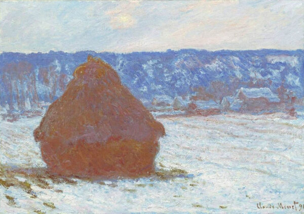 Meule, Schneewirkung, bedecktes Wetter – Claude Monet Claude Monet 105x70