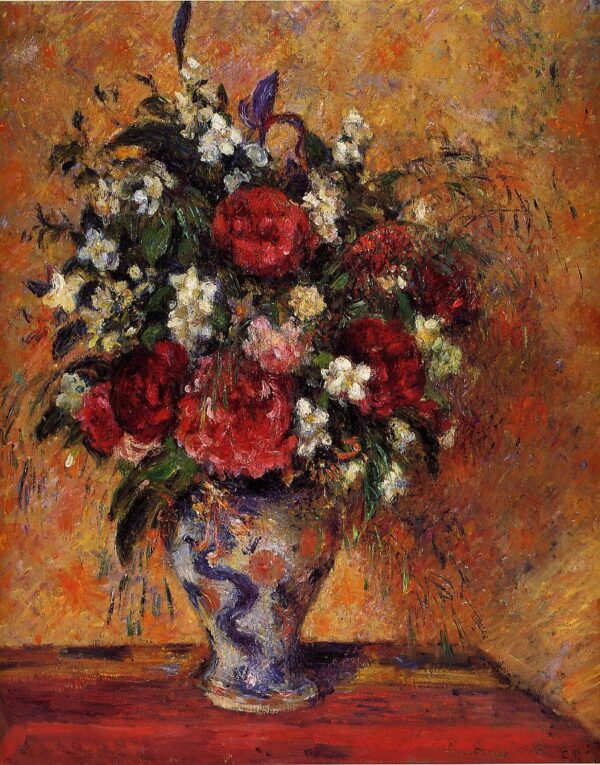 Blumen in einer Vase – Camille Pissarro Camille Pissarro 70x85