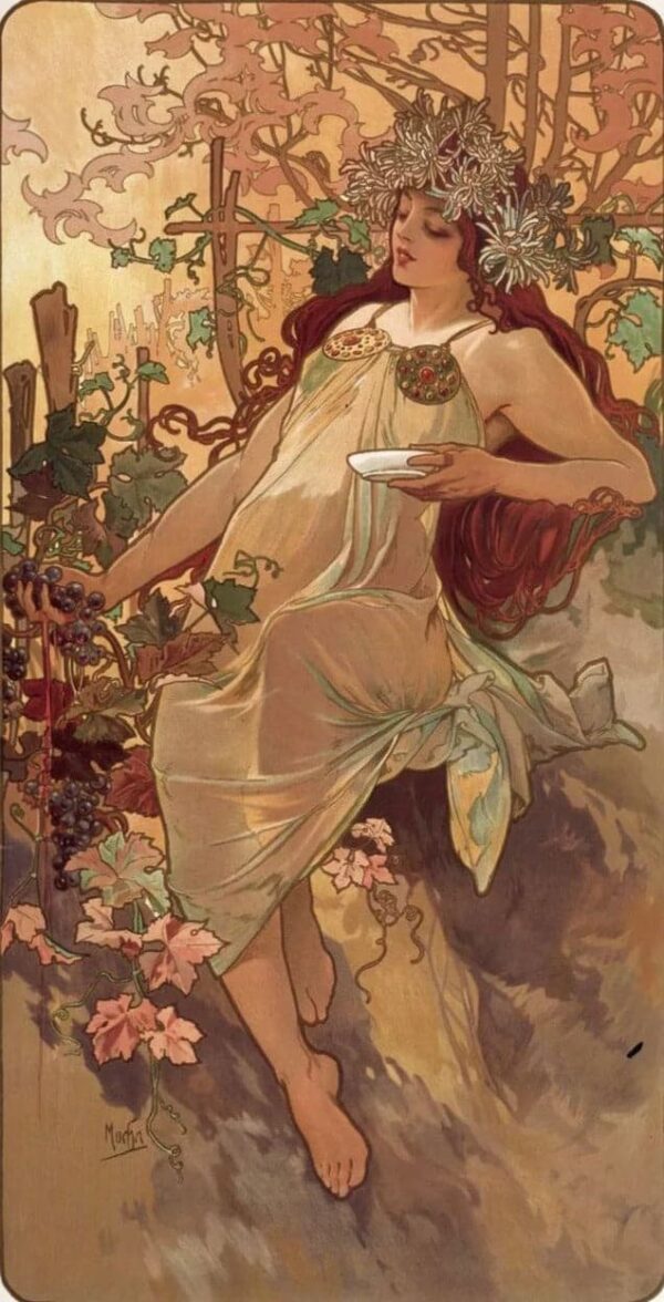 Jahreszeiten des Herbstes – Mucha Alfons Mucha 70x140