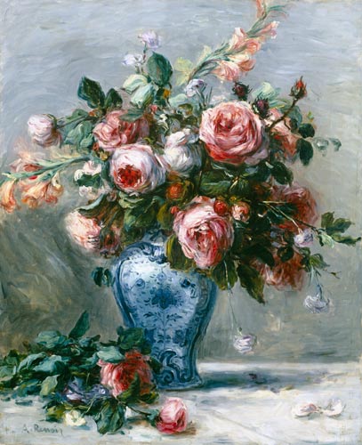 Vase mit Rosen – Pierre-Auguste Renoir Pierre-Auguste Renoir 70x85