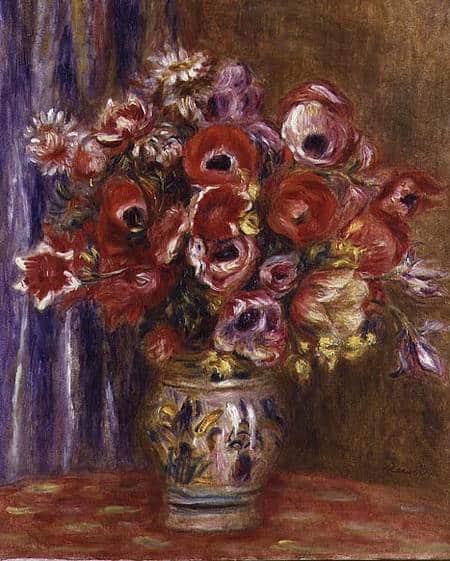 Vase mit Tulpen und Anemonen – Pierre-Auguste Renoir Pierre-Auguste Renoir 70x85