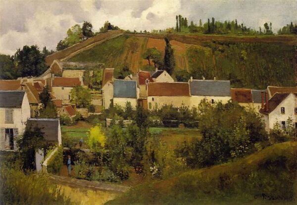 Blick auf die Hermitage, Hügel von Jallais, Pontoise – Camille Pissarro Camille Pissarro 105x70