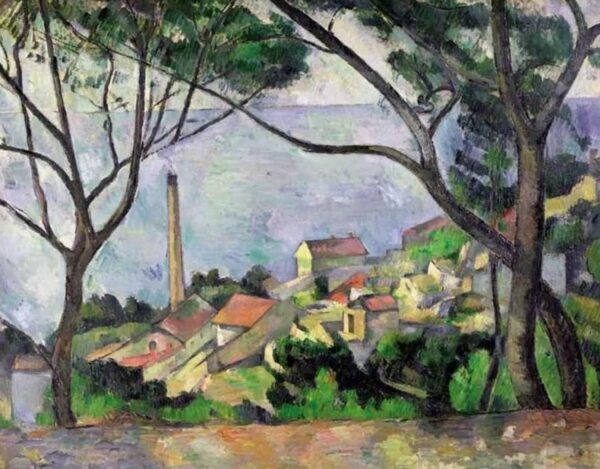 L’Estaque, gesehen durch die Bäume – Paul Cézanne Paul Cézanne 85x75