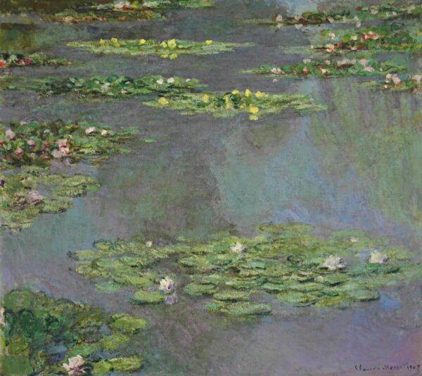 Nymphéas 1905 – Claude Monet „Die Seerosen“ von Claude Monet 70x70