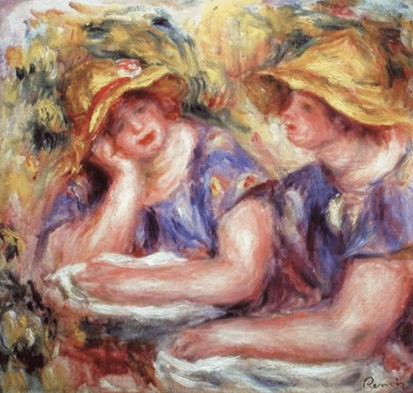 Zwei Frauen in Kitteln – Pierre-Auguste Renoir Pierre-Auguste Renoir 70x70