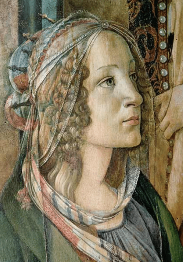 Detail von Sainte Catherine des Altarbildes von San Barnaba – Sandro Botticelli Sandro Botticelli 70x105