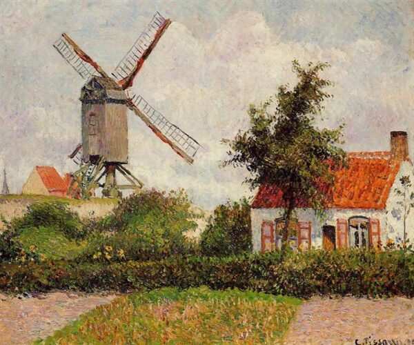 Moulin à vent in Knokke – Camille Pissarro Camille Pissarro 85x75