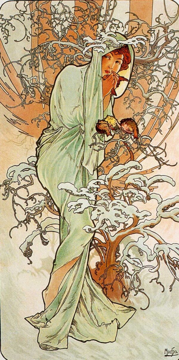 Der Winter – Mucha Alfons Mucha 70x140