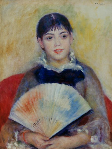 Frau mit einem Fächer 1880 – Pierre-Auguste Renoir Pierre-Auguste Renoir 70x85