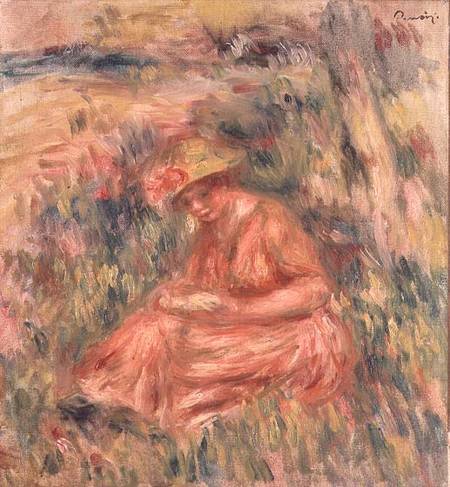 Frau sitzt im Gras – Pierre-Auguste Renoir Pierre-Auguste Renoir 70x70