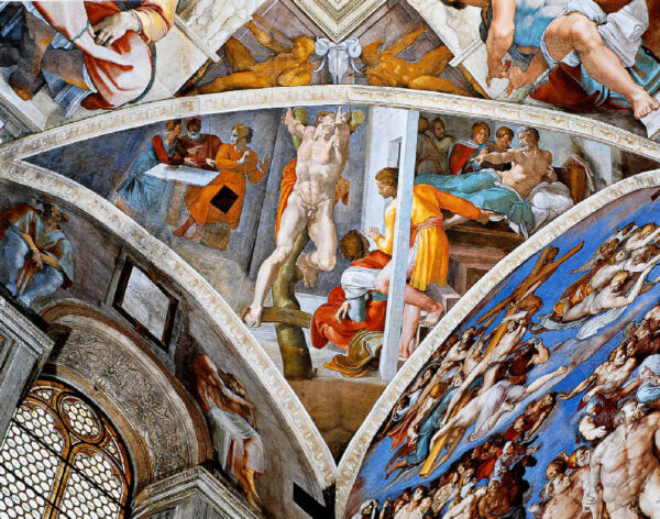 Plafond der Sixtinischen Kapelle: Haman – Michelangelo Michelangelo 85x75