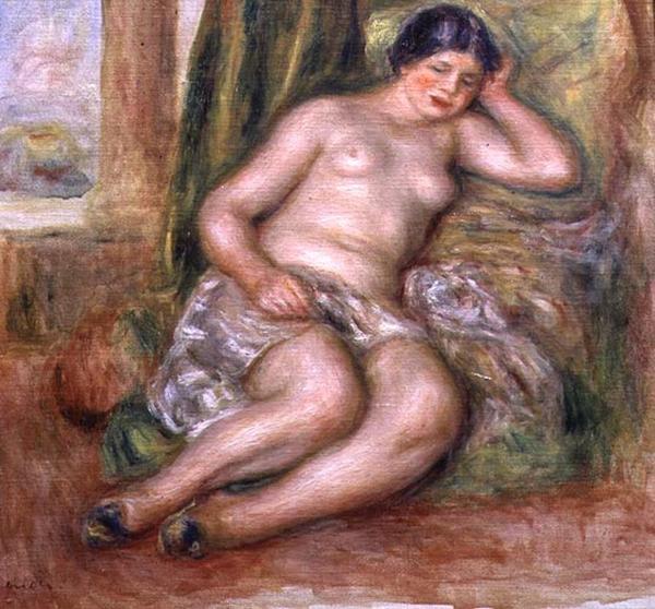 Schlafende Odaliske oder Odaliske in türkischen Pantoffeln – Pierre-Auguste Renoir Pierre-Auguste Renoir 70x70