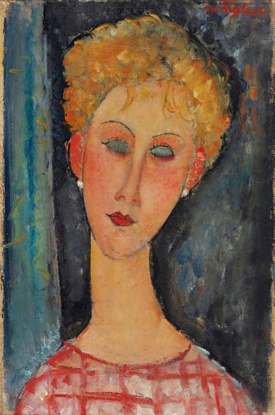 Mädchen mit Ohrringen – Amedeo Modigliani Amedeo Modigliani 70x105