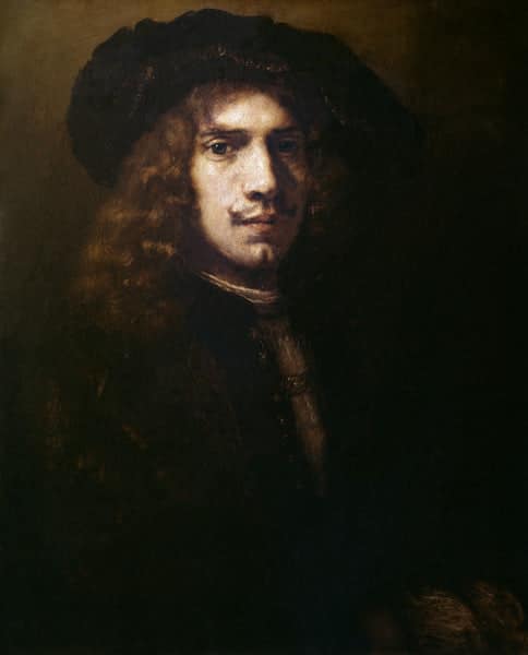 Porträt eines jungen Mannes – Rembrandt van Rijn Rembrandt van Rijn 70x85