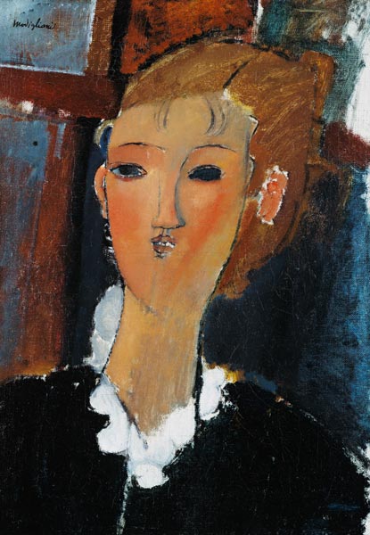 Junge Frau mit kleinem Kragen – Amedeo Modigliani Amedeo Modigliani 70x105