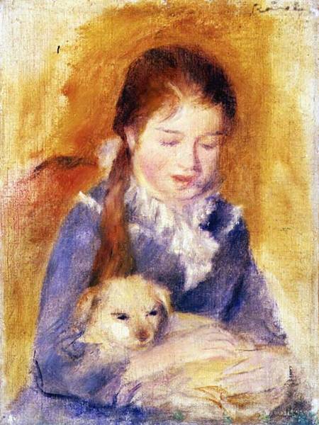 Mädchen mit Hund – Pierre-Auguste Renoir Pierre-Auguste Renoir 70x85