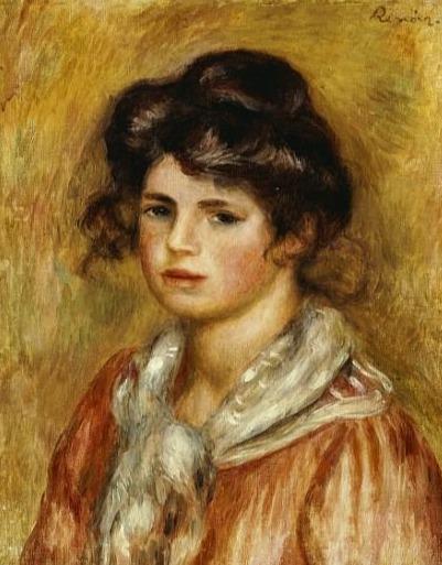 Mädchen mit einem weißen Taschentuch – Pierre-Auguste Renoir Pierre-Auguste Renoir 70x85